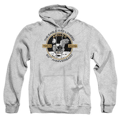 Nasa Apollo Circle 50Th Mens Hoodie Athletic Heather Officially Licensed