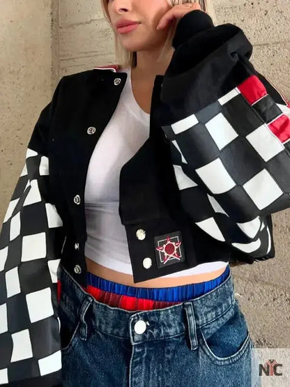 NASCAR Coca Cola 600 Black Cropped Jacket