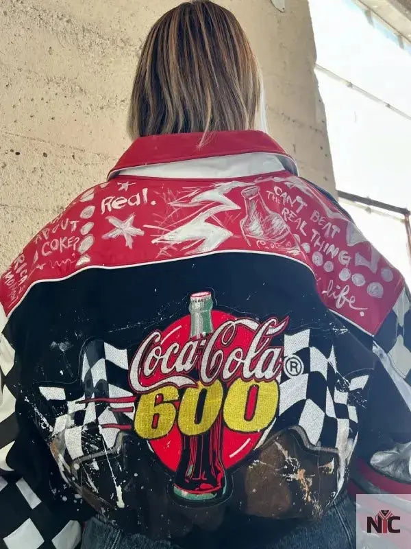NASCAR Coca Cola 600 Black Cropped Jacket