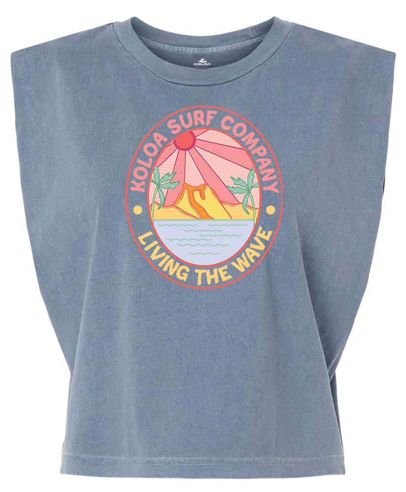 Koloa Vibrant Volcano Heavyweight Muscle Tank