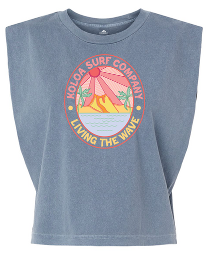 Koloa Vibrant Volcano Heavyweight Muscle Tank