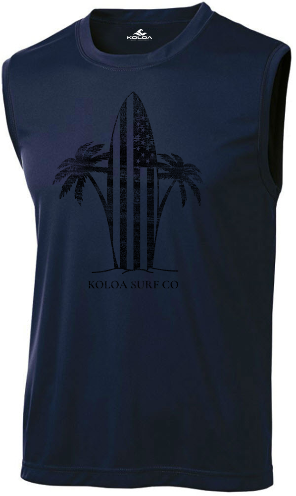 Koloa Retro USA Surfboard Athletic Sleeveless T-Shirt