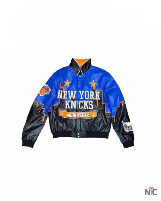 NBA Team NY Knicks Jeff Hamilton Leather Jacket