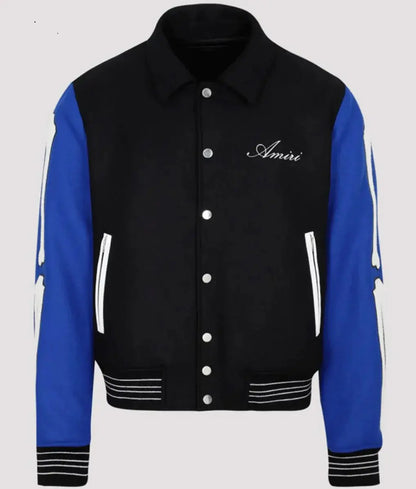 Amiri Bones Letterman Wool Jacket