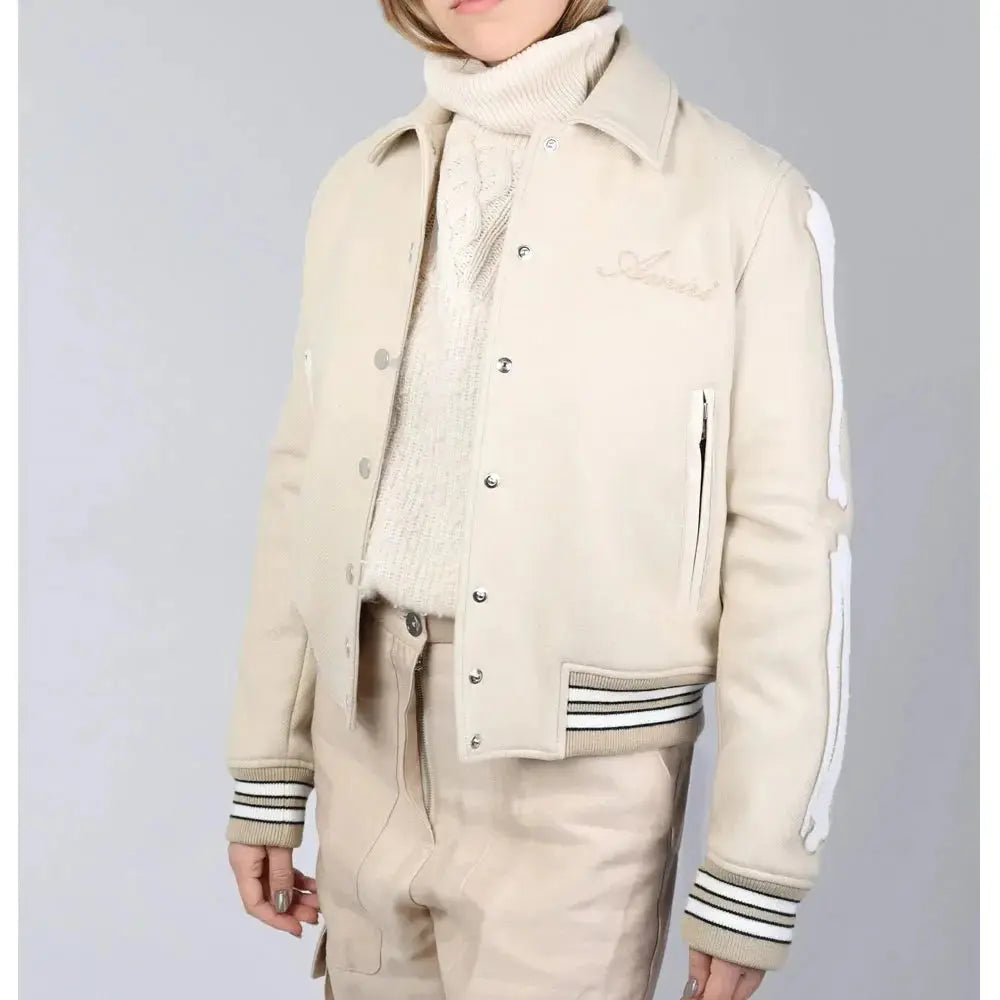 Amiri Bones Letterman Wool Jacket