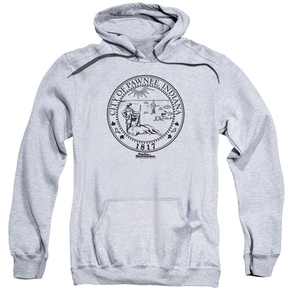 Parks And Rec Pawnee Seal Mens Hoodie Athletic Heather