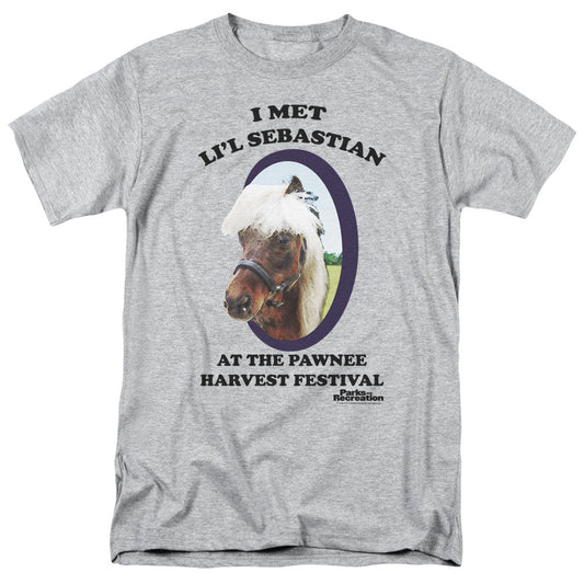 Parks And Rec Lil Sebastian Mens T Shirt Athletic Heather Officially Licensed
