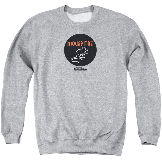 Parks & Rec Mouse Rat Circle Mens Crewneck Sweatshirt Athletic Heather
