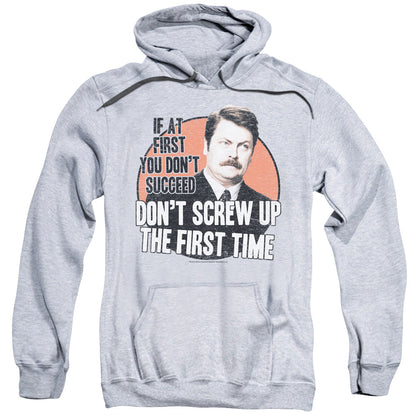 Parks And Rec Dont Screw Up Mens Hoodie Athletic Heather