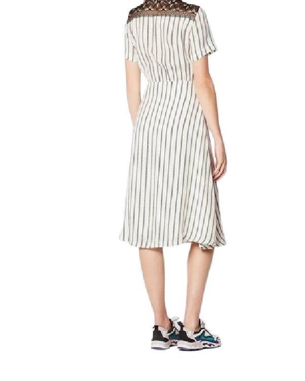 NBC News Daily Savannah Sellers Striped Shirt Dress