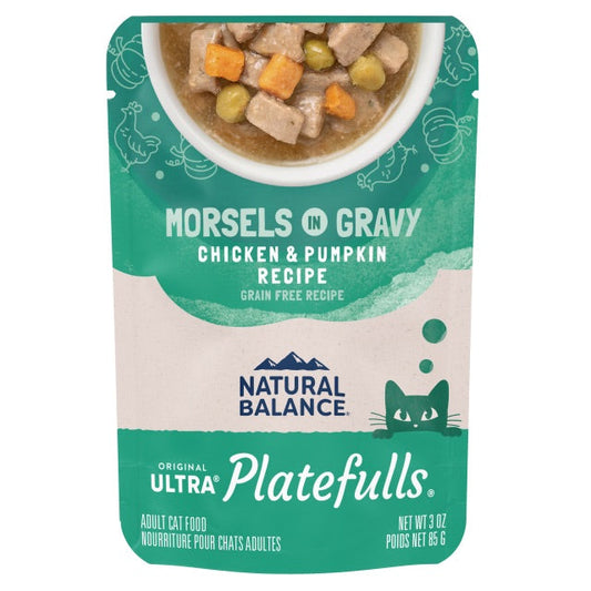 Natural Balance Cat Pouch Platefulls Chicken & Pumpkin (3oz)