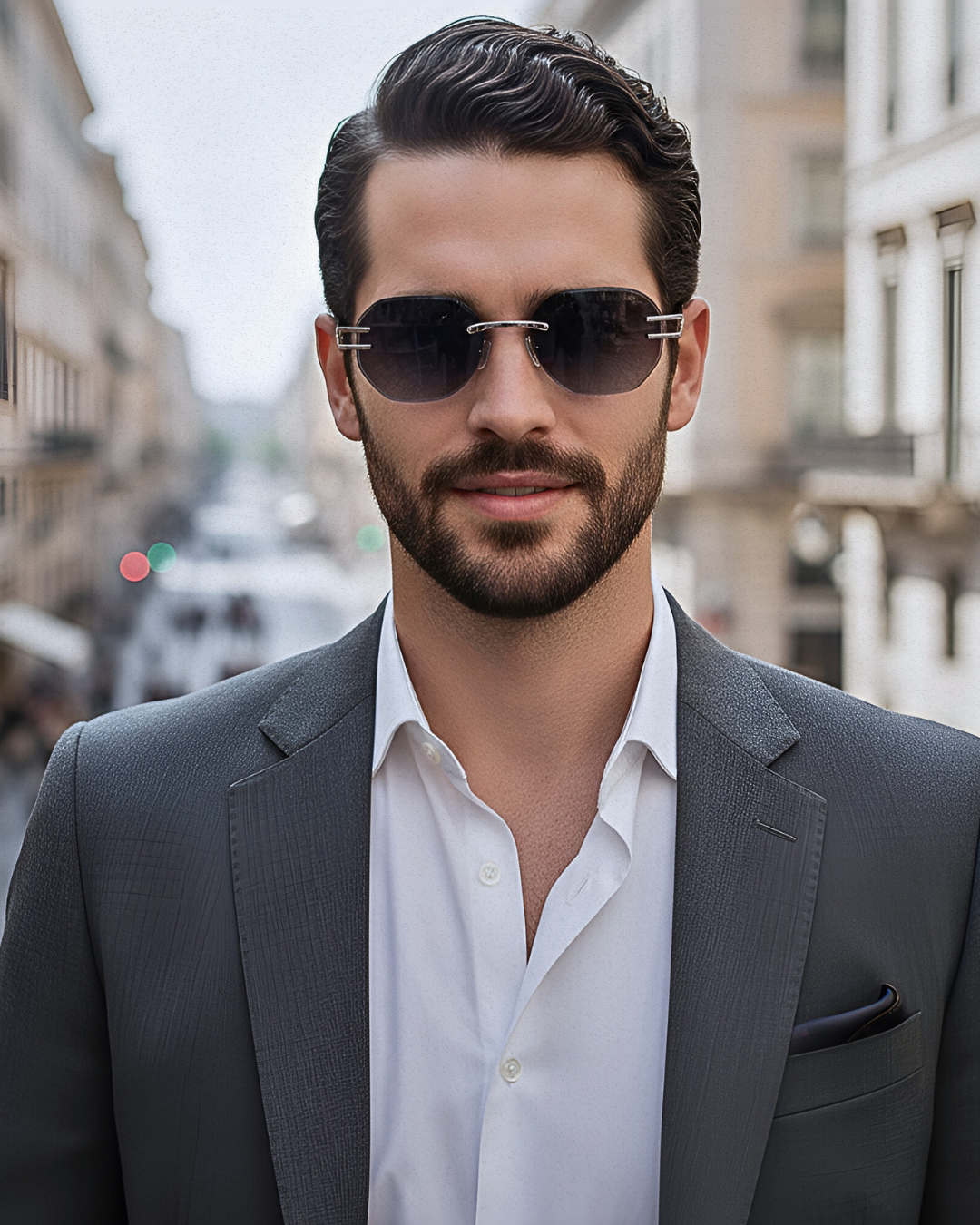 Emil Metal Frameless Sunglasses
