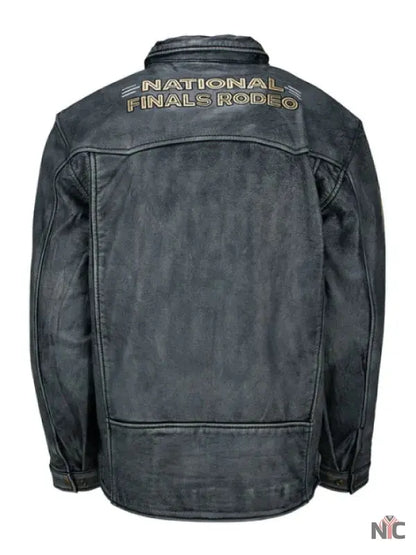 NFR 2024 Las Vegas Grey Leather Jacket