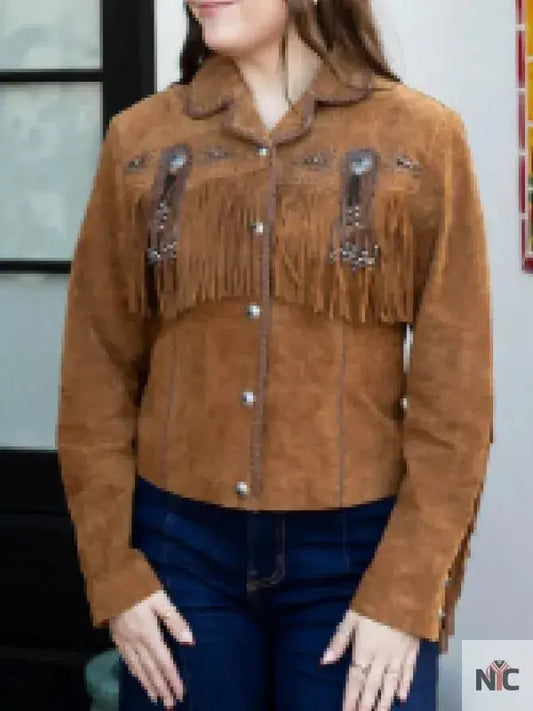 NFR Las Vegas 2025 Brown Fringe Jacket