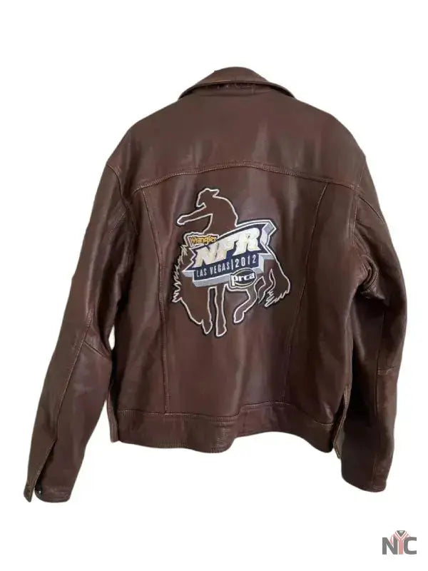 NFR Pro Rodeo Las Vegas 2012 Brown Leather Jacket