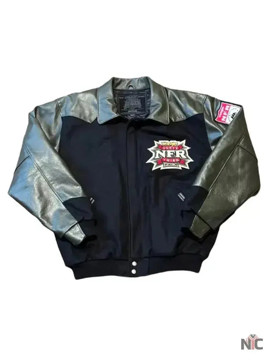 NFR Rodeo Las Vegas 2001 Vintage Wool Bomber Jacket