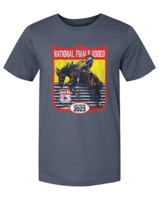NFR 2023 Bucking Bronco Shield Men’s T-Shirt