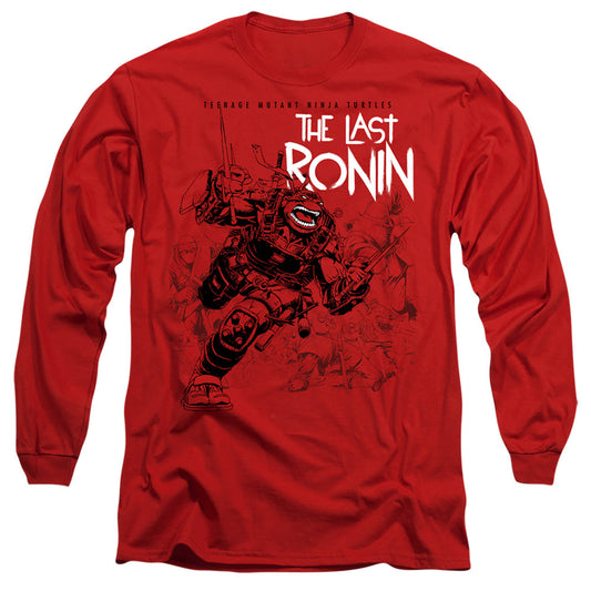 Tmnt Charging Ronin Mens Long Sleeve Shirt Red Officially Licensed
