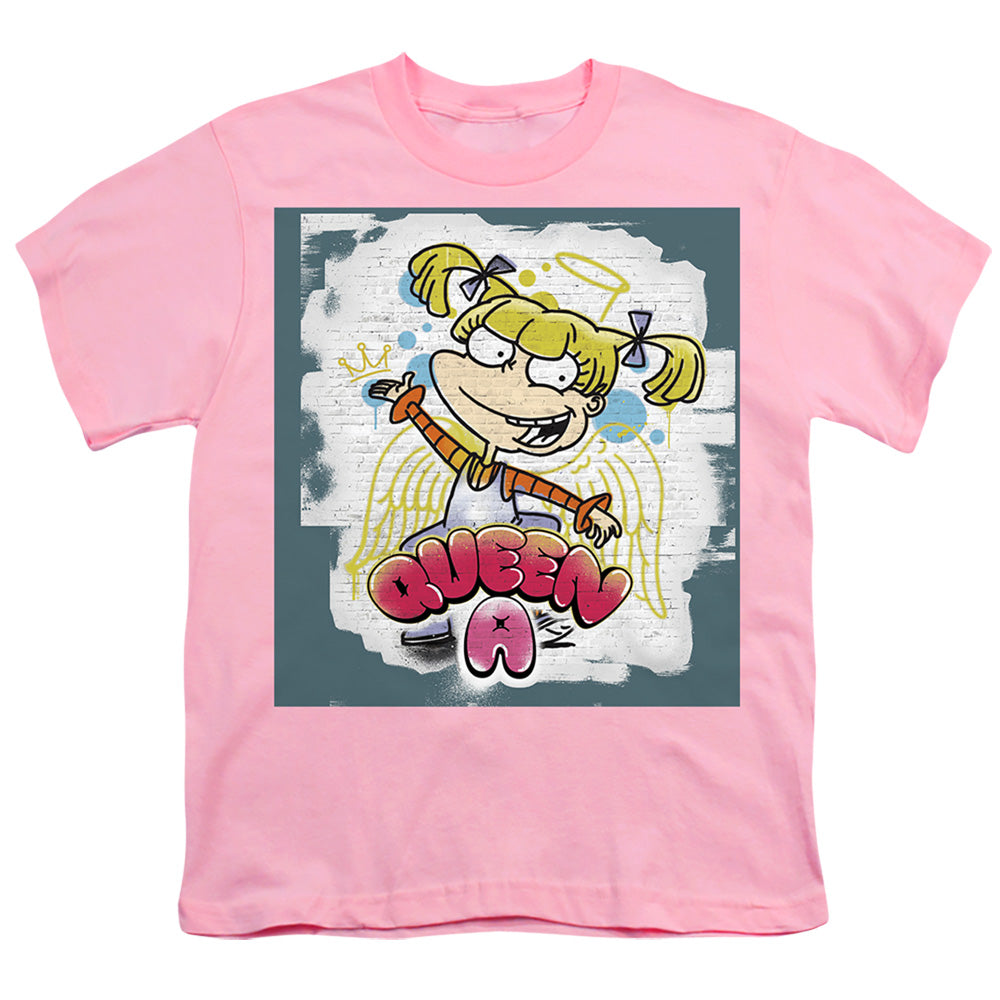 Rugrats Queen A For Angelica Kids Youth T Shirt Pink Officially Licensed