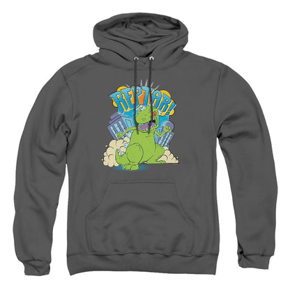 Rugrats Reptar Stomp Mens Hoodie Charcoal