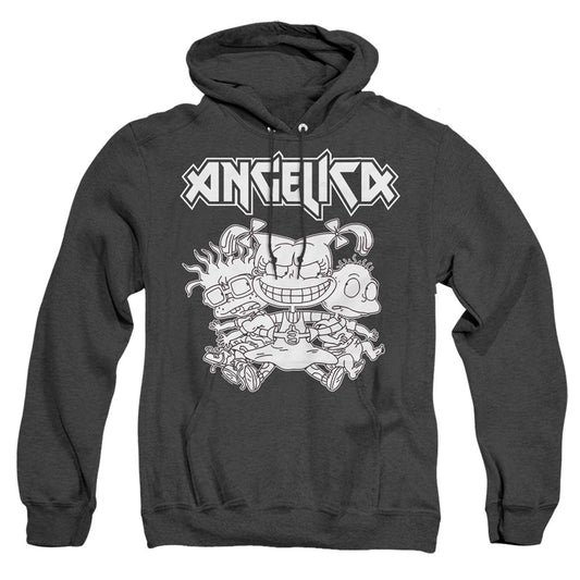 Rugrats Angelica Pickles Rocks Mens Heather Hoodie Black Officially Licensed