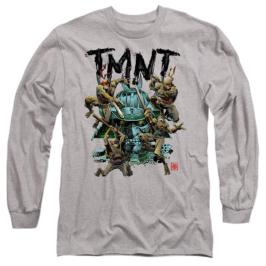 Tmnt Feudal Japan Mens Long Sleeve Shirt Athletic Heather Officially Licensed