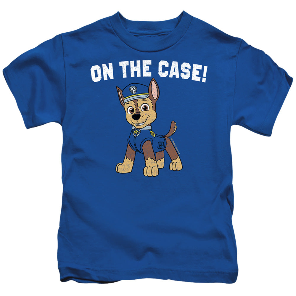 Paw Patrol On The Case Juvenile Kids Youth T Shirt Royal Blue Officially Licensed