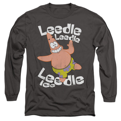 Spongebob Singing Patrick Mens Long Sleeve Shirt Charcoal Officially Licensed