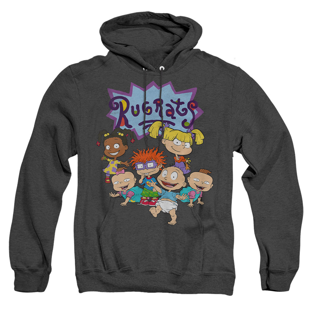 Rugrats Rugrats Group Heather Mens Hoodie Black Officially Licensed