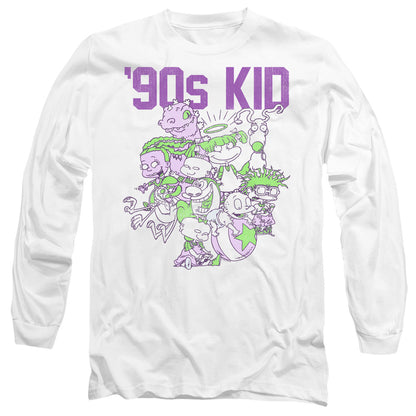 Nickelodeon 90S 90'S Kid Mens Long Sleeve Shirt White Officially Licensed
