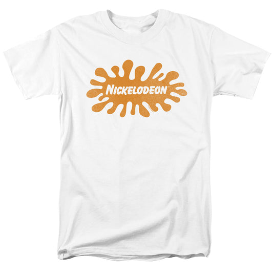 Nickelodeon Brand Nick Retro Splat Logo Mens T Shirt White Officially Licensed