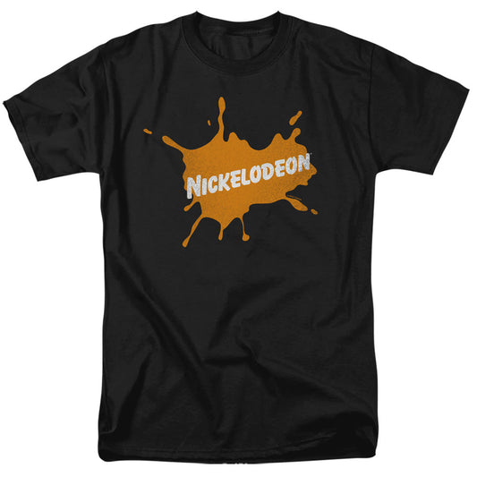 Nickelodeon Brand Nick Retro Burst Logo Mens T Shirt Black Officially Licensed