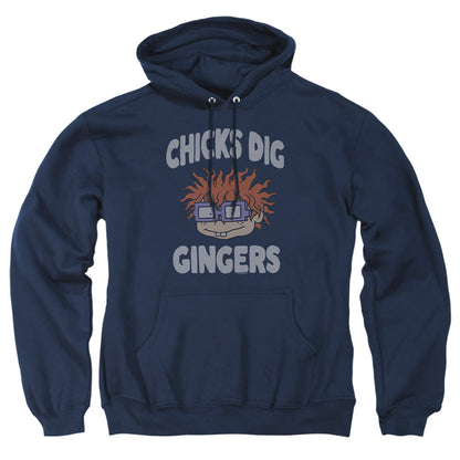 Rugrats Chicks Dig Gingers Mens Hoodie Navy