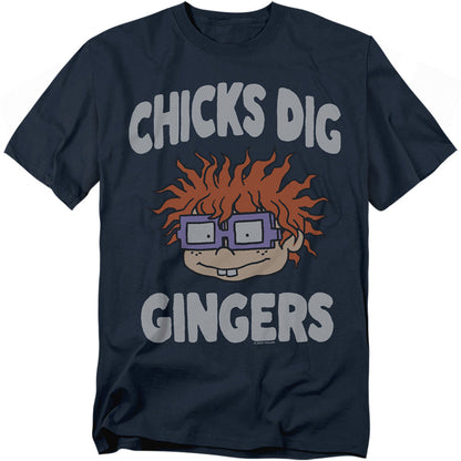 Rugrats Chicks Dig Gingers Mens T Shirt Navy