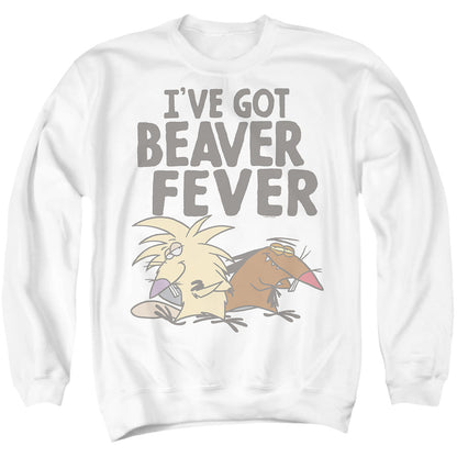 Angry Beavers Beaver Fever Mens Crewneck Sweatshirt White