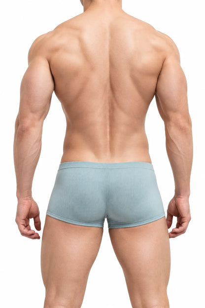 Men’s Cotton Boxer Briefs – Solid Color, Minimalist Style