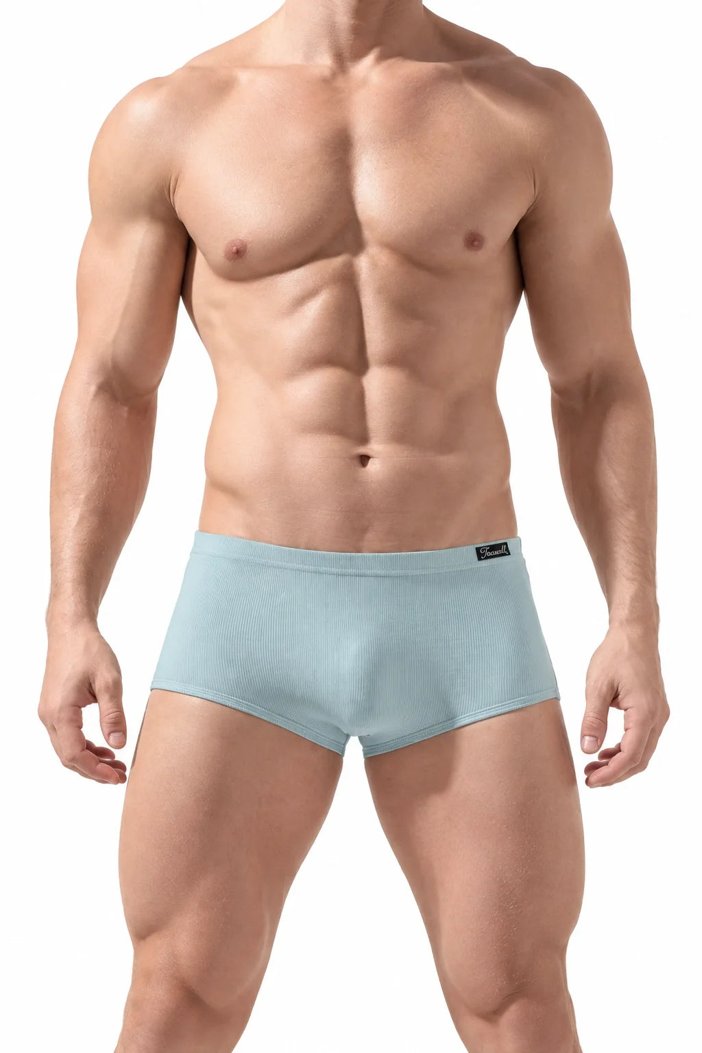 Men’s Cotton Boxer Briefs – Solid Color, Minimalist Style
