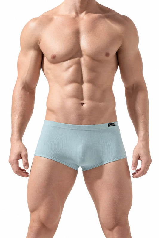 Men’s Cotton Boxer Briefs – Solid Color, Minimalist Style