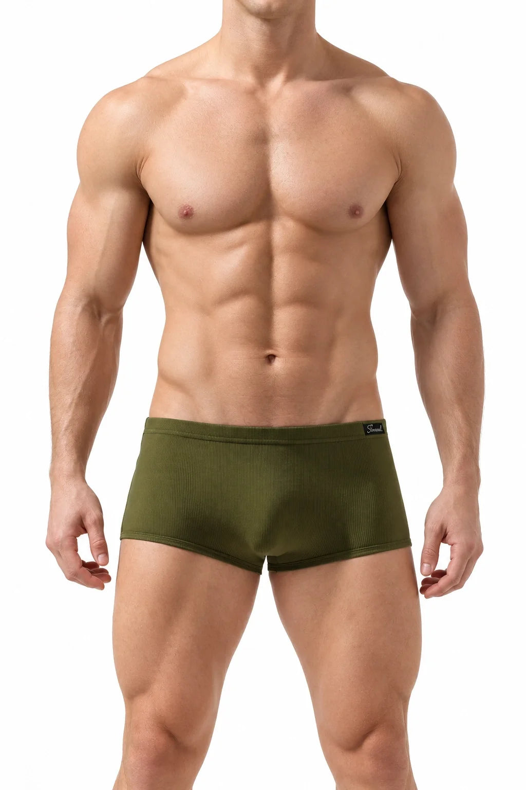 Men’s Cotton Boxer Briefs – Solid Color, Minimalist Style