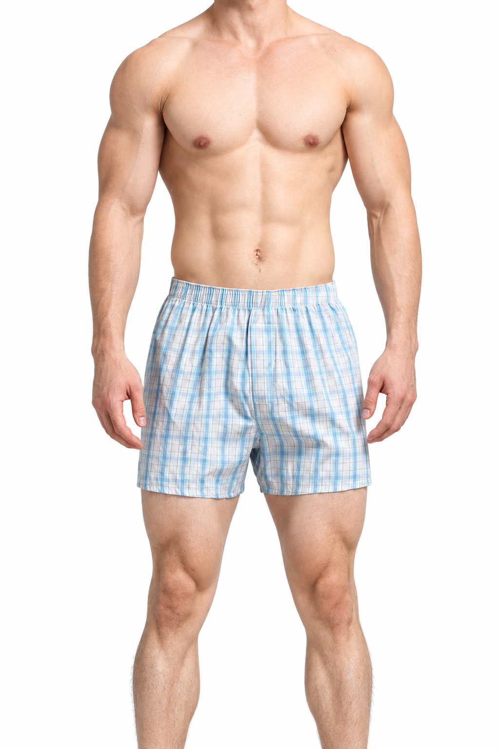 Men's Cotton Plaid Boxer Shorts
