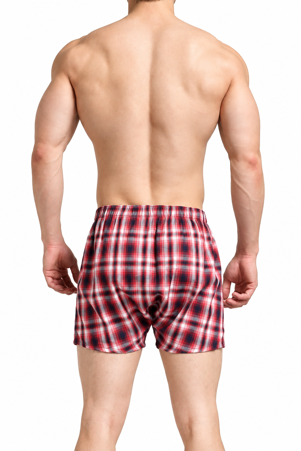 Men's Cotton Plaid Boxer Shorts