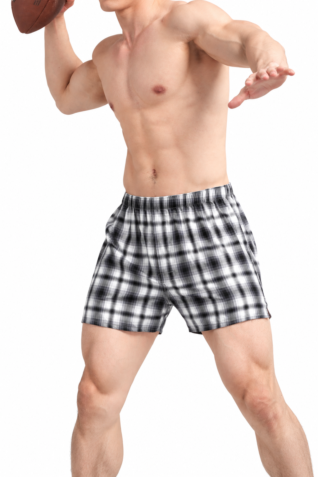 Men's Cotton Plaid Boxer Shorts