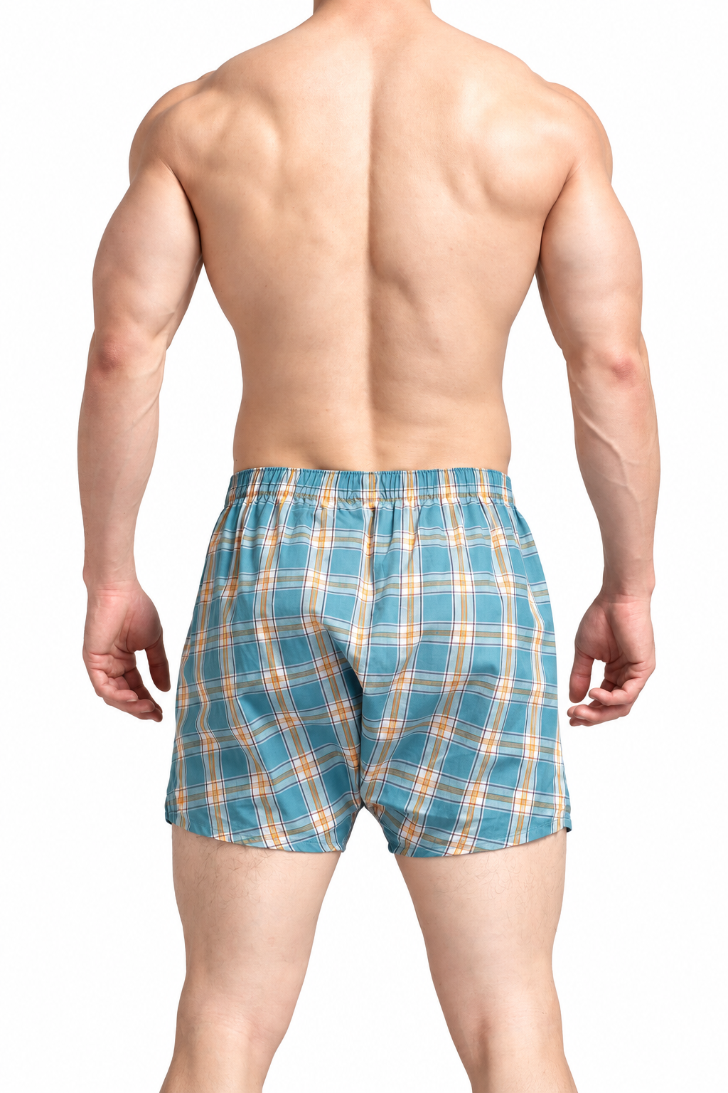 Men's Cotton Plaid Boxer Shorts