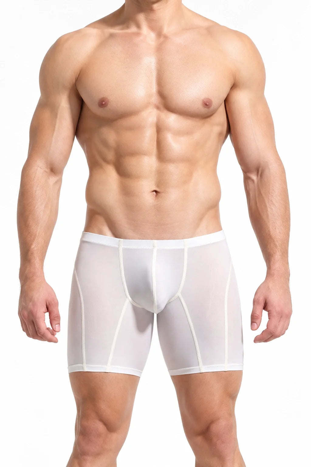Men’s Long Boxer Shorts - Compression Fit, Soft & Stretchable