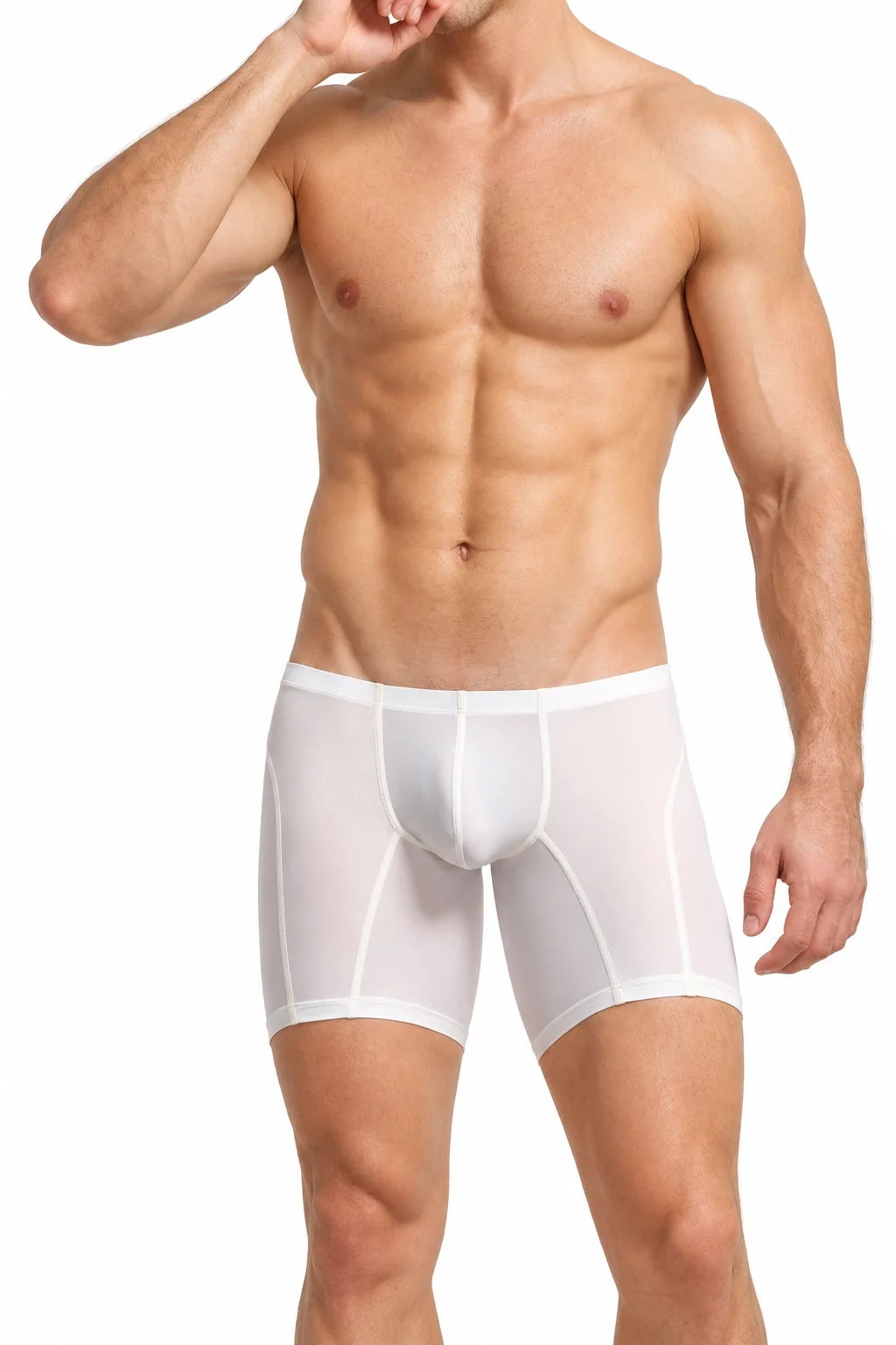 Men’s Long Boxer Shorts - Compression Fit, Soft & Stretchable