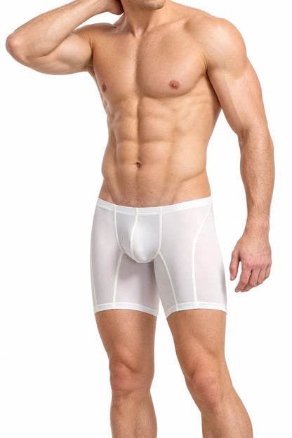Men’s Long Boxer Shorts - Compression Fit, Soft & Stretchable