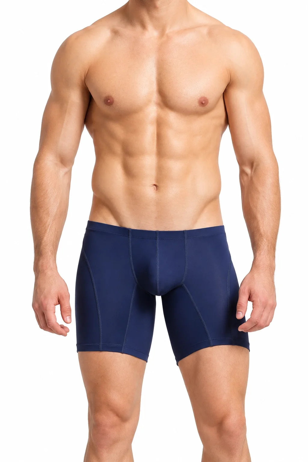 Men’s Long Boxer Shorts - Compression Fit, Soft & Stretchable