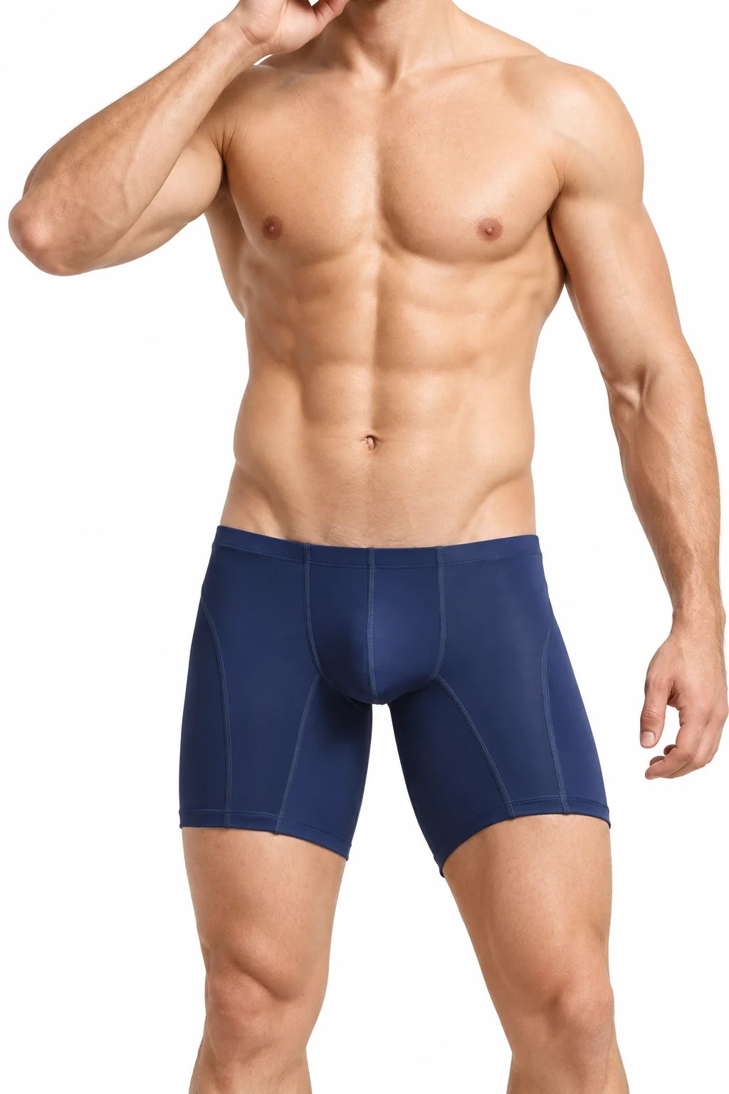 Men’s Long Boxer Shorts - Compression Fit, Soft & Stretchable