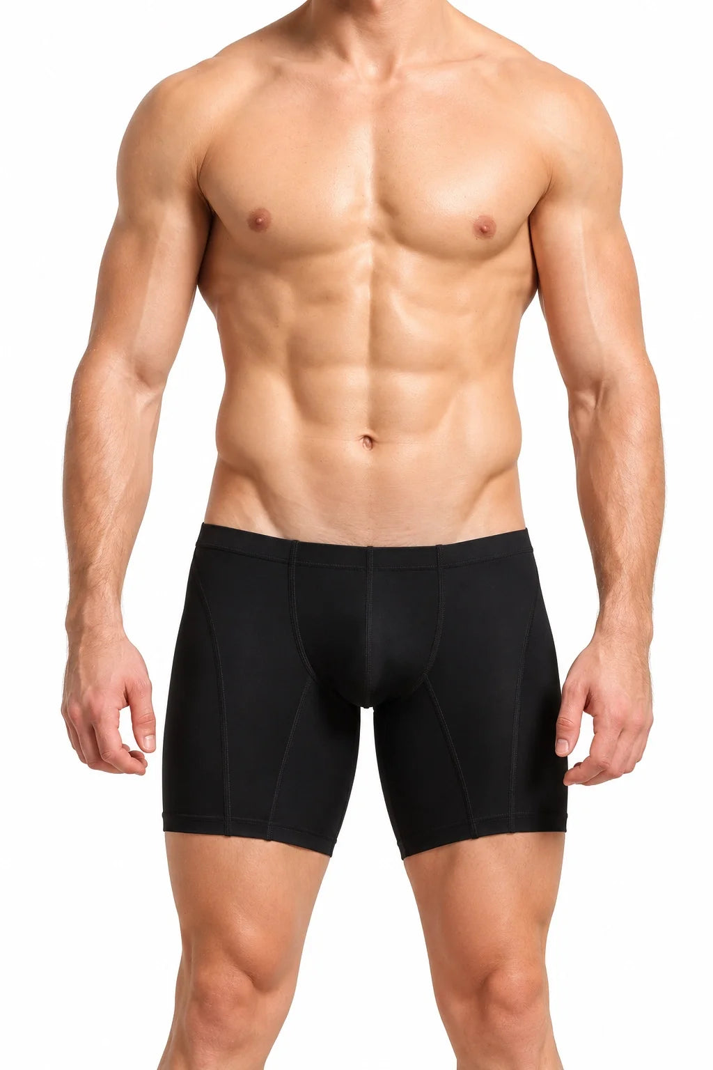 Men’s Long Boxer Shorts - Compression Fit, Soft & Stretchable