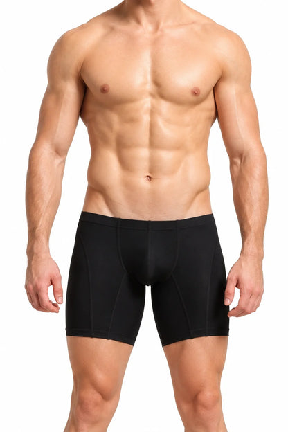 Men’s Long Boxer Shorts - Compression Fit, Soft & Stretchable